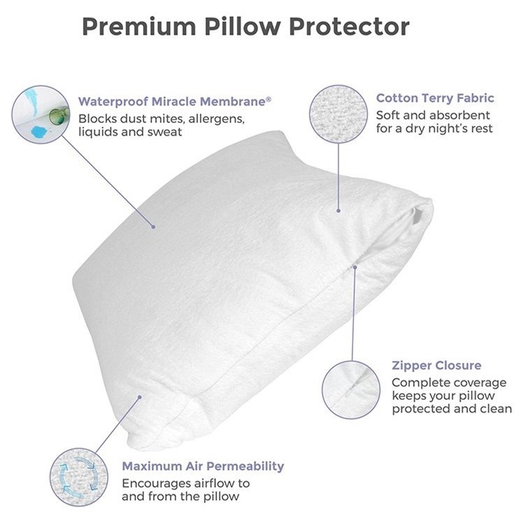 Protect A Bed Premium Water Proof Pillow Cover Standard Size