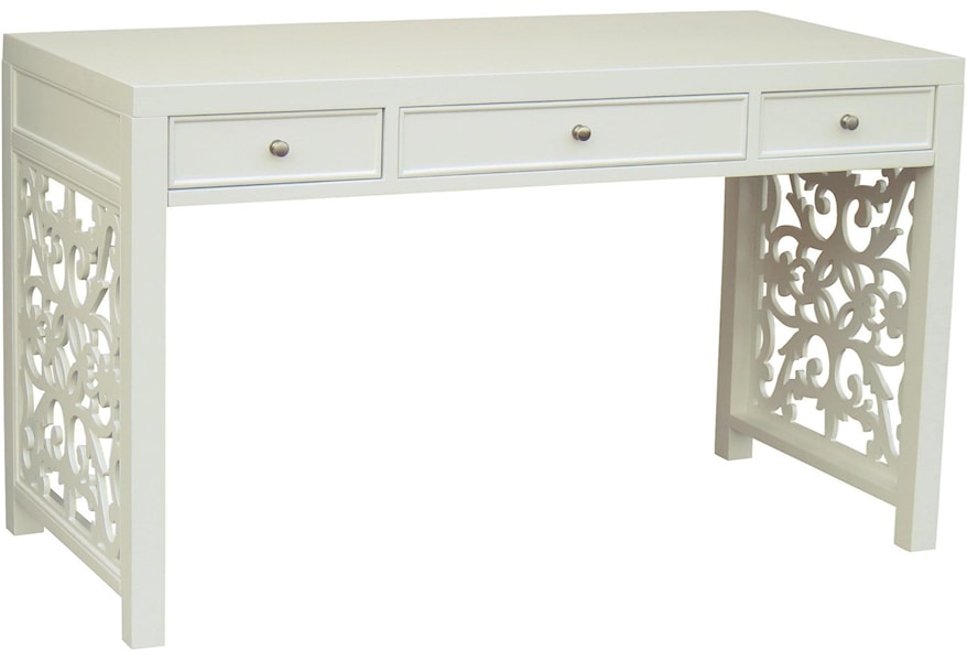 Pulaski Furniture Accents 3 Drawer Regolo Desk With Lattice Sides