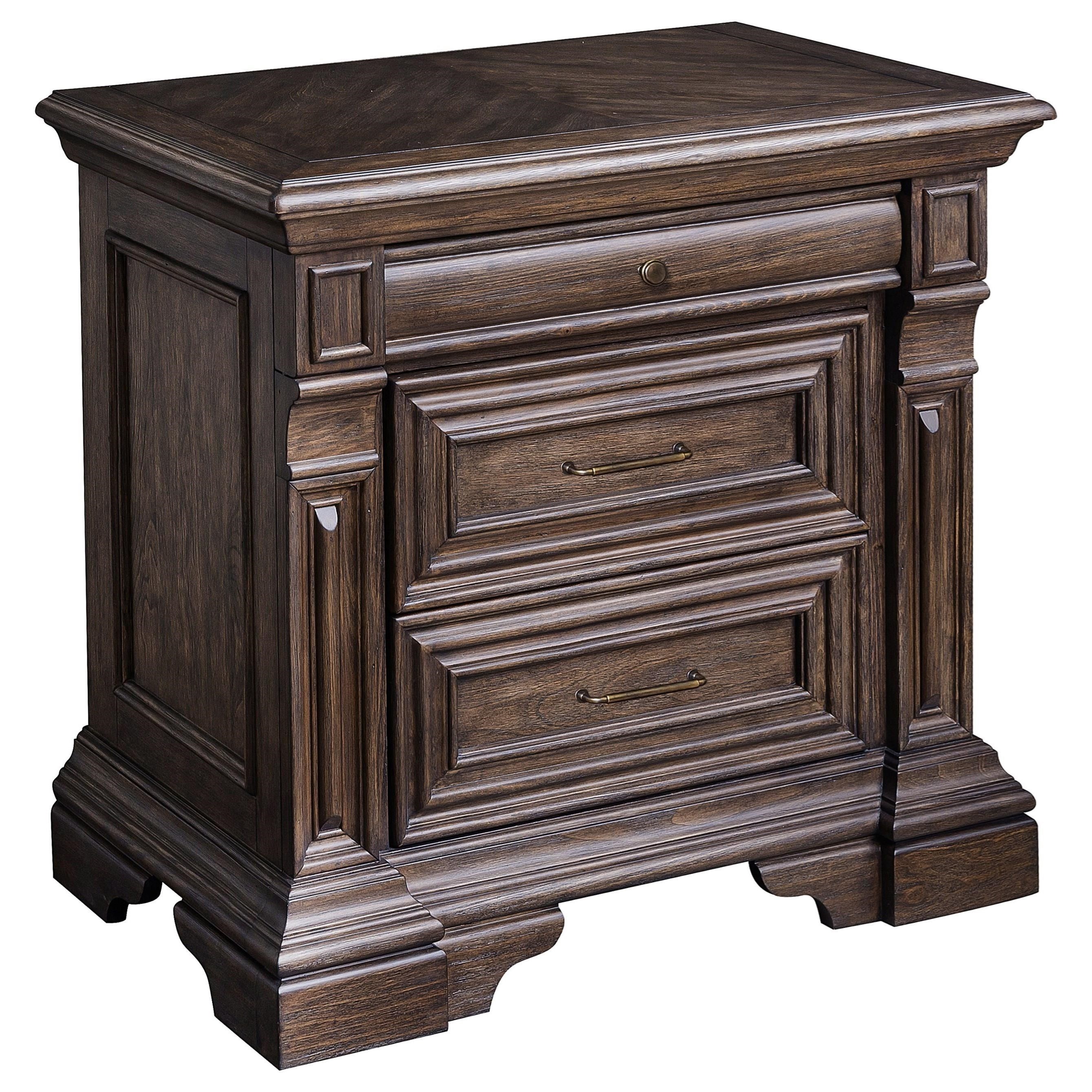 Pulaski Furniture Bedford Heights P142140 Traditional 3 Drawer Nightstand With Usb Charger Upper Room Home Furnishings Nightstands