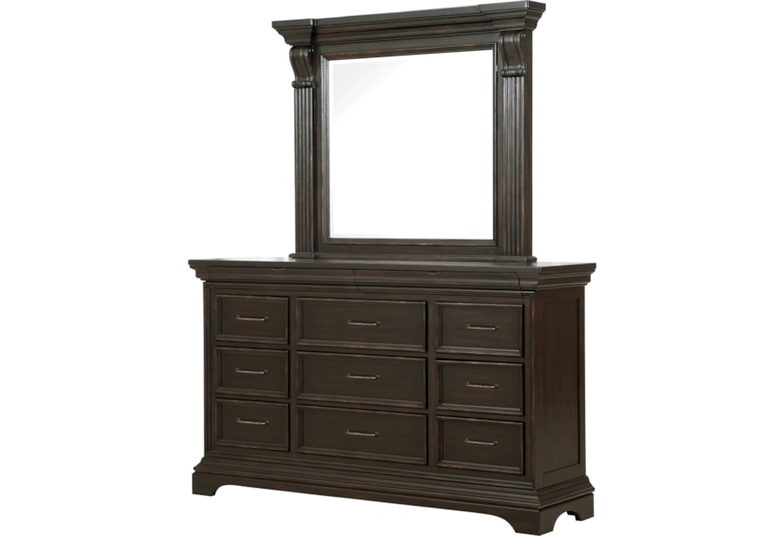 Pulaski Furniture Caldwell 11 Drawer Traditional Dresser And
