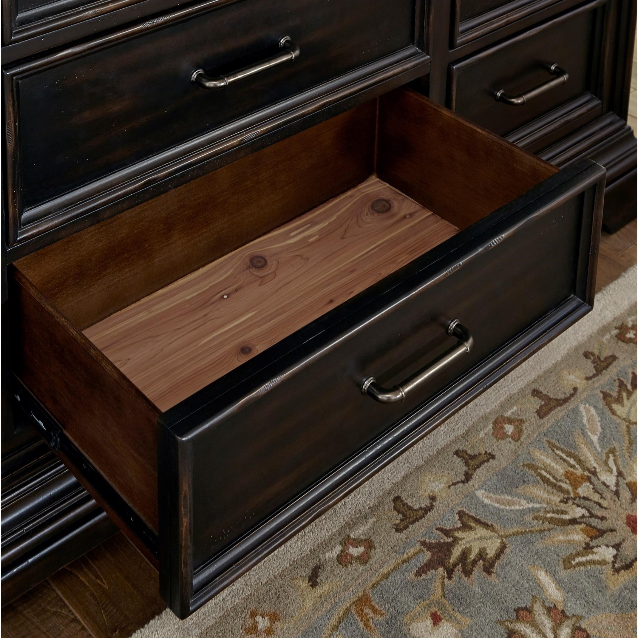 Pulaski Furniture Caldwell 11 Drawer Traditional Dresser And