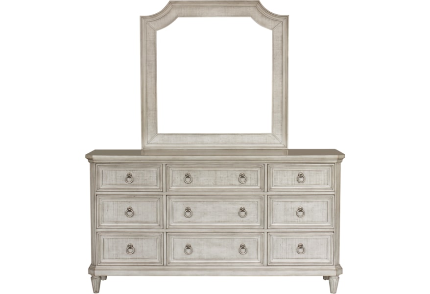 Pulaski Furniture Campbell Street Traditional 9 Drawer Dresser And