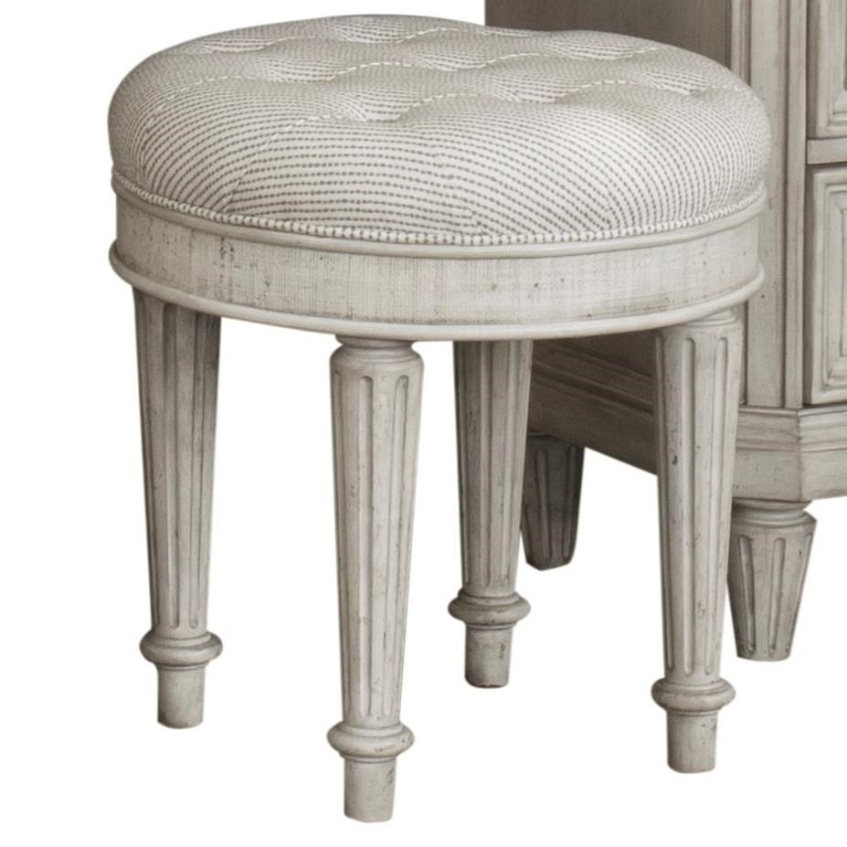 Pulaski Furniture Campbell Street Traditional Upholstered Vanity Stool Furniture Barn Vanity Stools Vanity Chairs