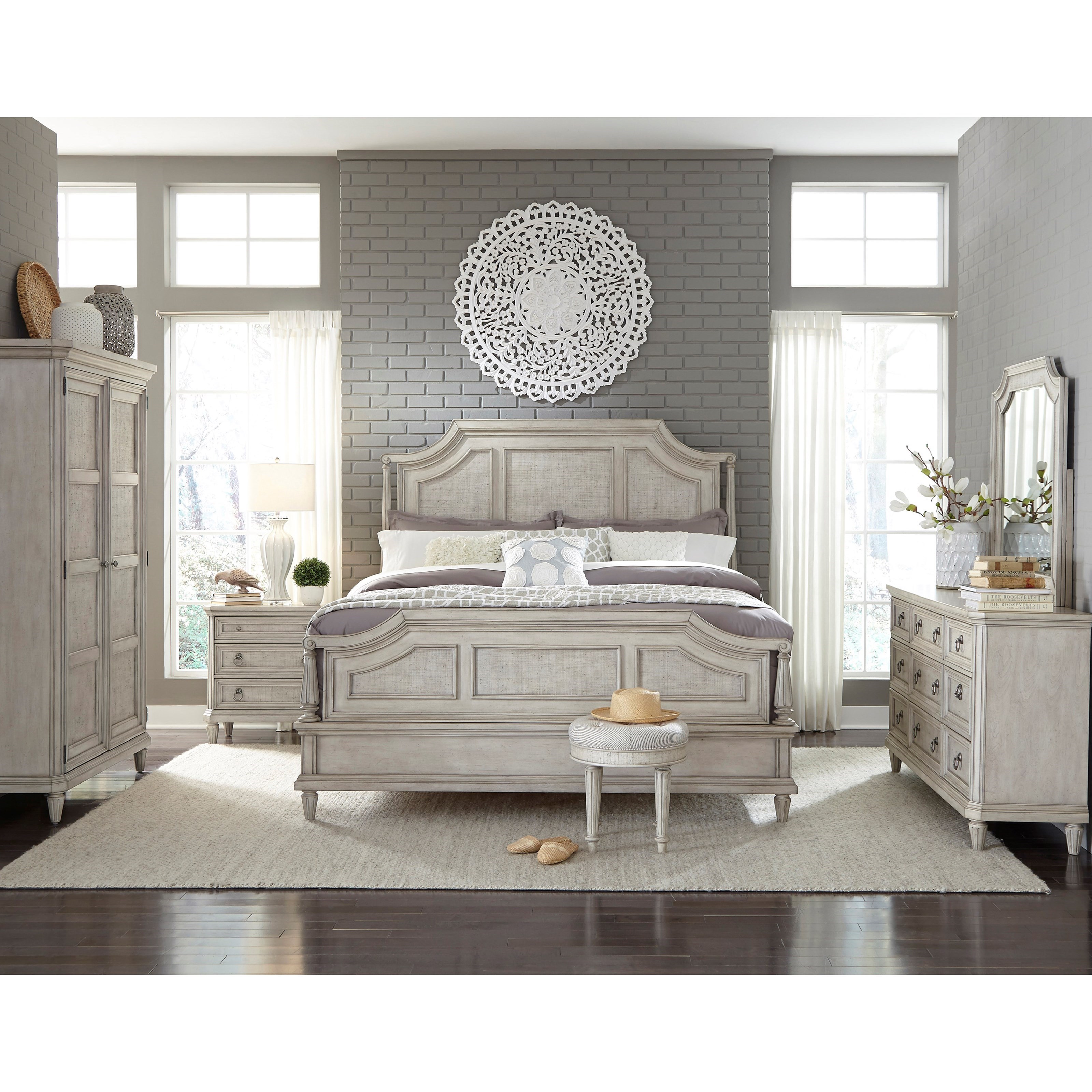 Pulaski Furniture Campbell Street P123150 151 152 Traditional Queen Panel Bed Dunk Bright Furniture Panel Beds