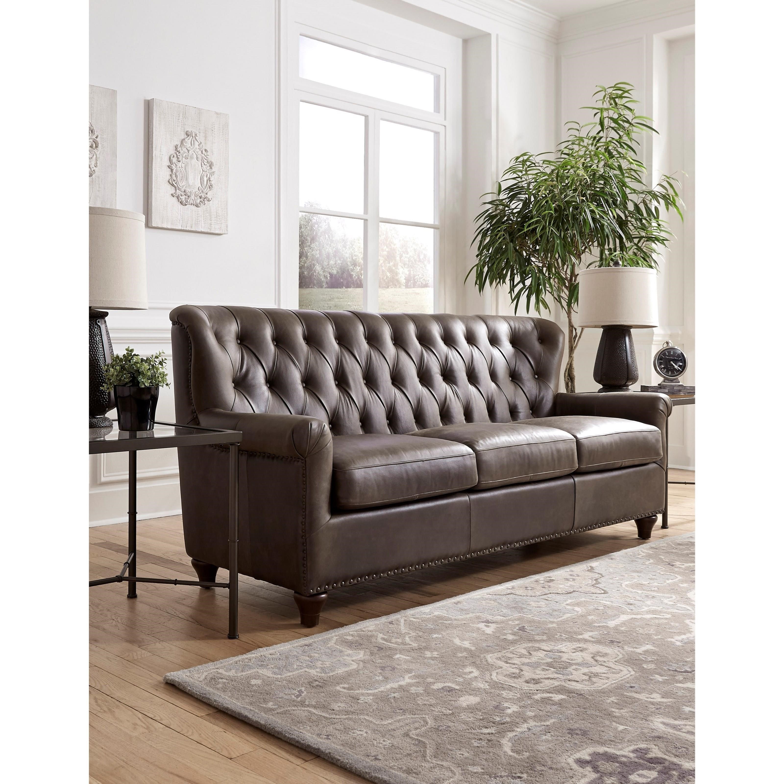 Pulaski Furniture Charlie Traditional Sofa With Tufted Back