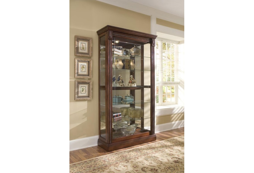 Pulaski Furniture Curios 20485 Medallion Cherry Two Way Sliding