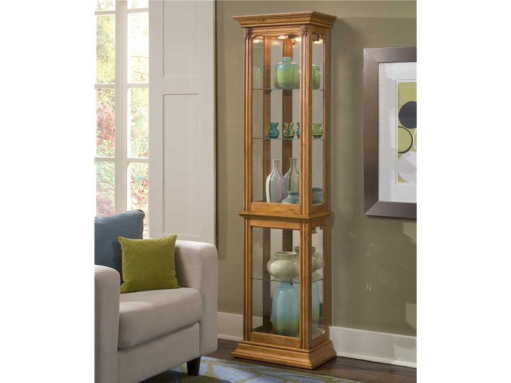 Pulaski Furniture Curios Estate Oak Curio Cabinet Howell