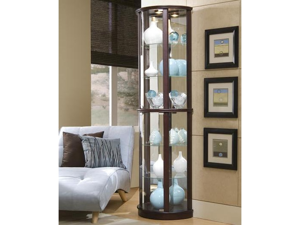 Ski Furniture Curios 21215 Half Round Curio Cabinet John V Curios Half Round Curio Cabinet By Ski Furniture