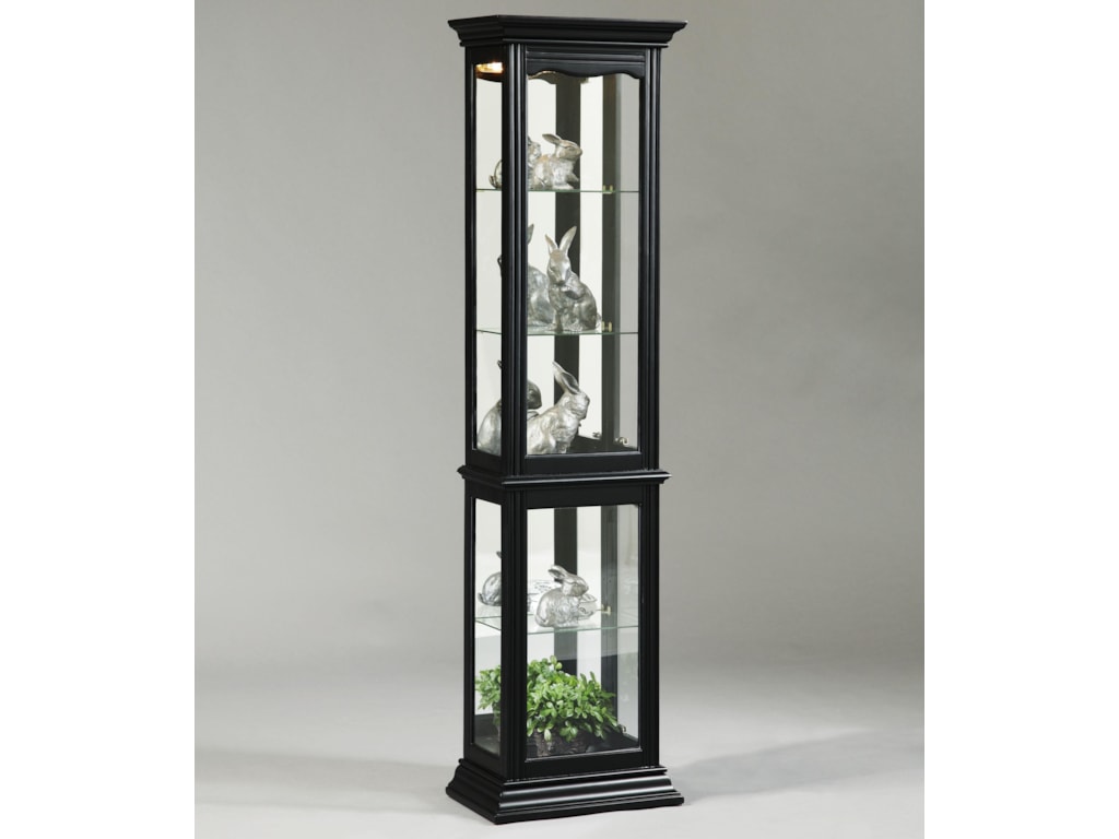 Pulaski Furniture Curios Oxford Black Curio Cabinet Wayside