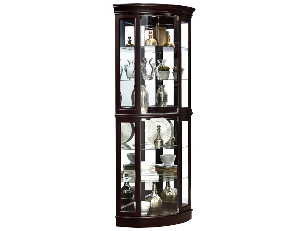 Pulaski Furniture Curios Traditional Curved Corner Curio With