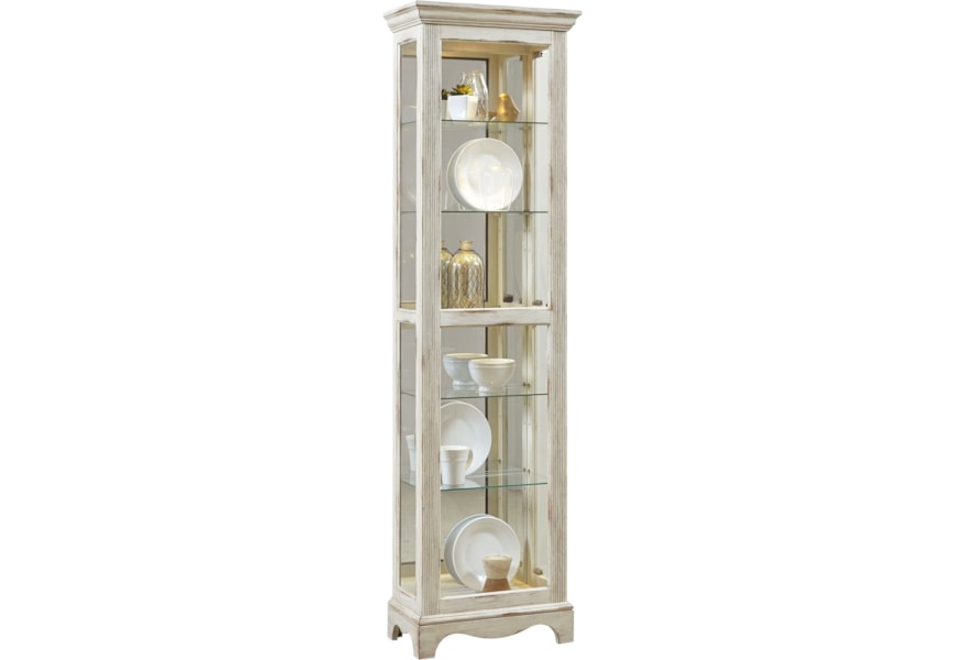 Pulaski Furniture Curios Traditional Curio In Weathered White