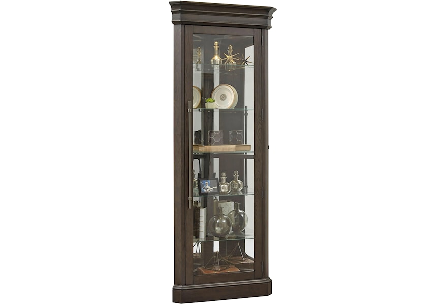 Pulaski Furniture Curios Corner Curio With Led Lighting Pedigo