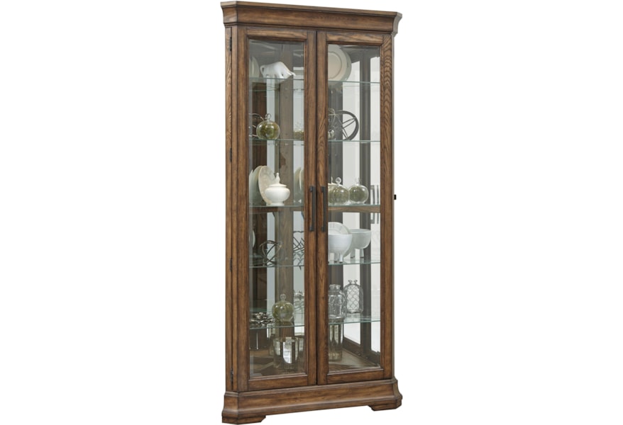 Pulaski Furniture Curios Traditional Corner Curio With Touch