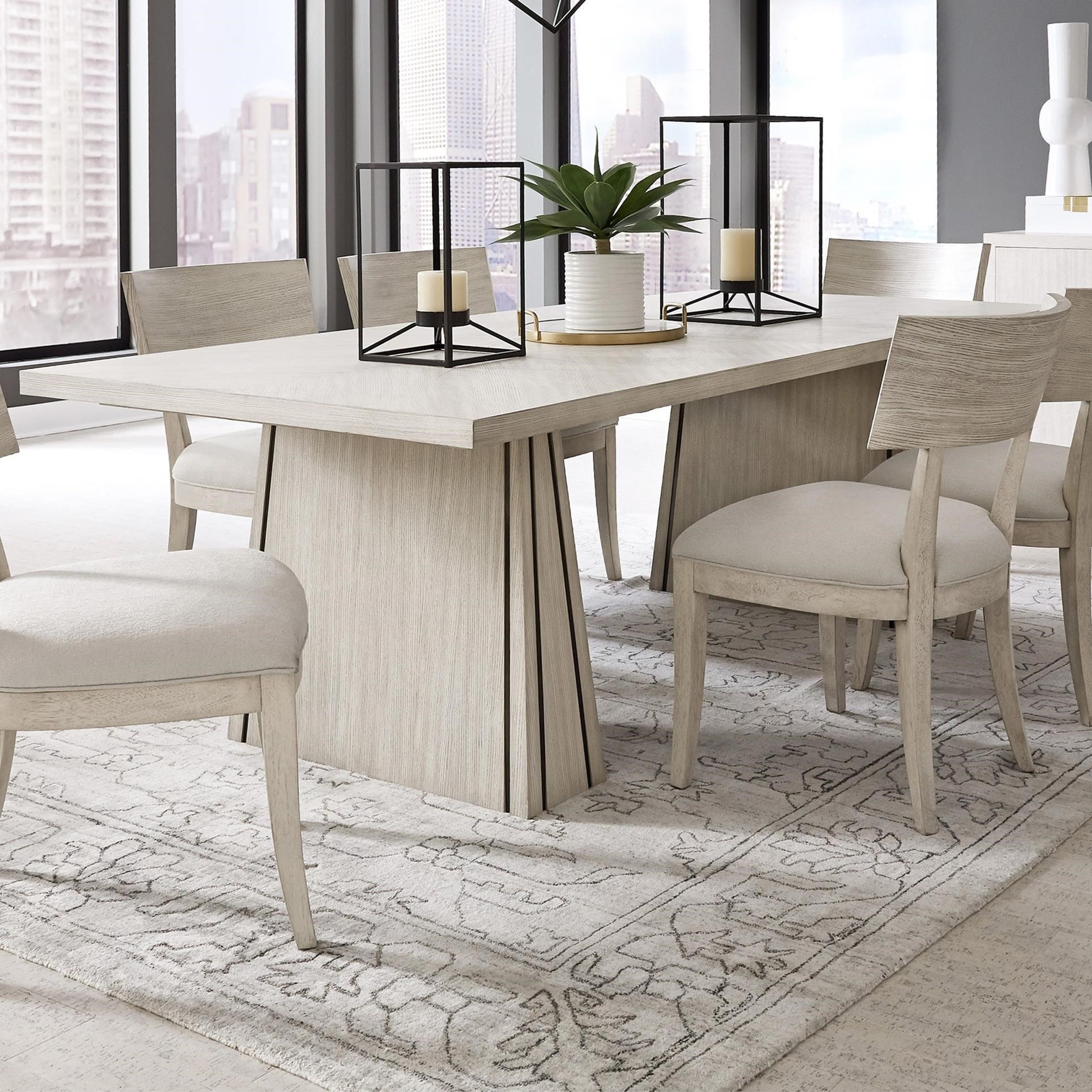 Pulaski Furniture District 3 Contemporary Rectangular Dining Table In White Wash Finish Stoney Creek Furniture Dining Tables