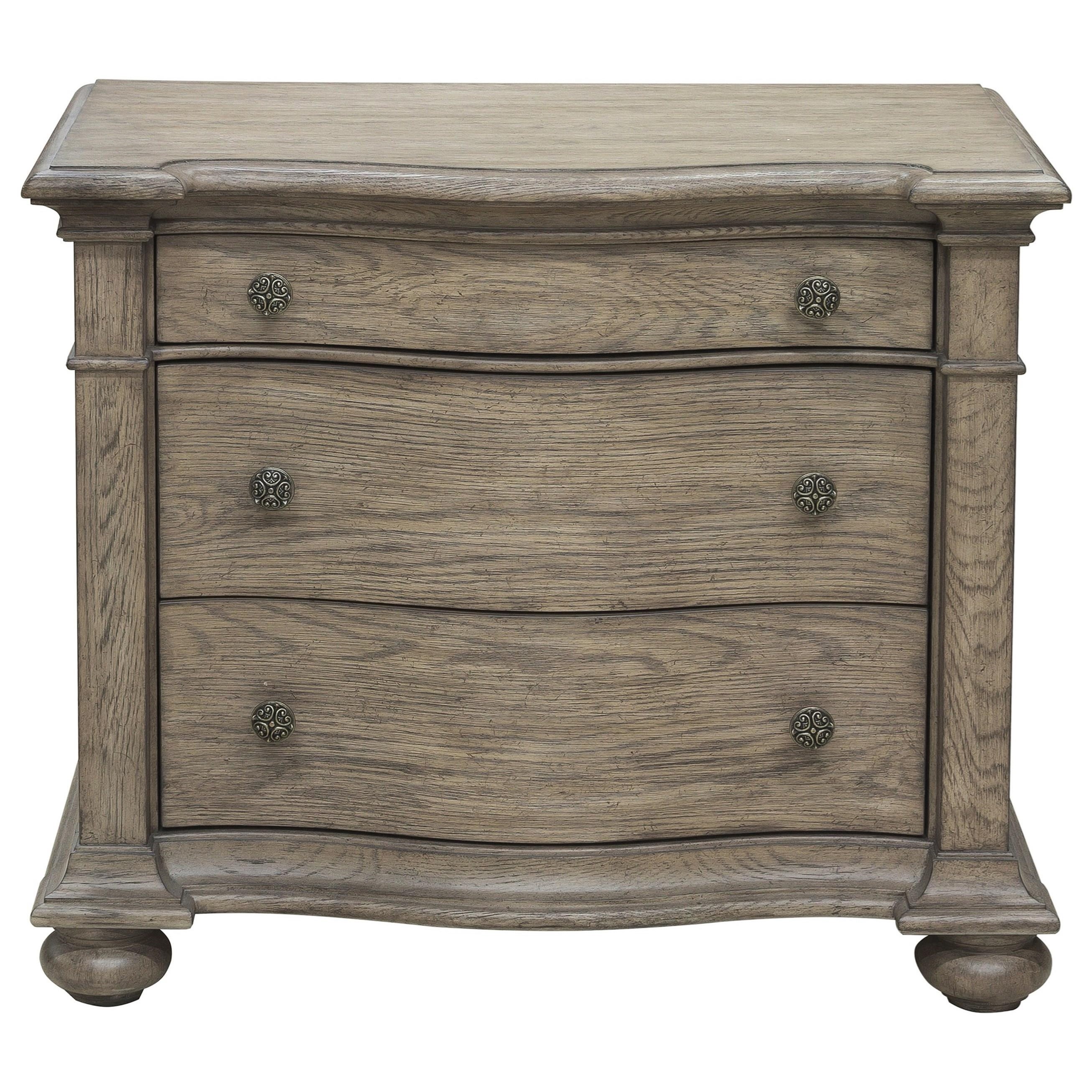 Pulaski Furniture Ella Traditional 3 Drawer Nightstand With Usb Charger Howell Furniture Nightstands