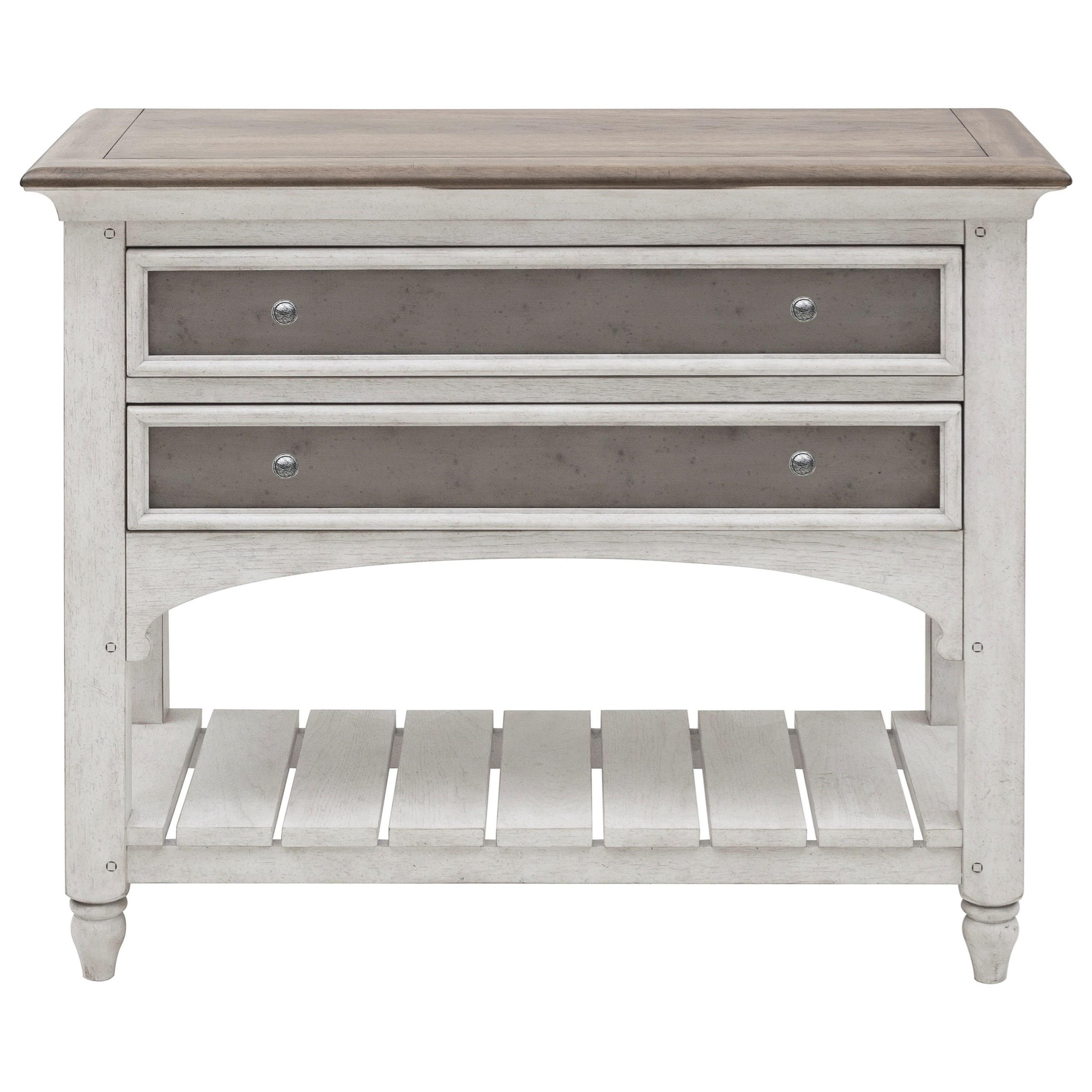 Pulaski Furniture Glendale Estates P166123 Farmhouse Bed Side Table With Built In Usb Upper Room Home Furnishings Nightstands