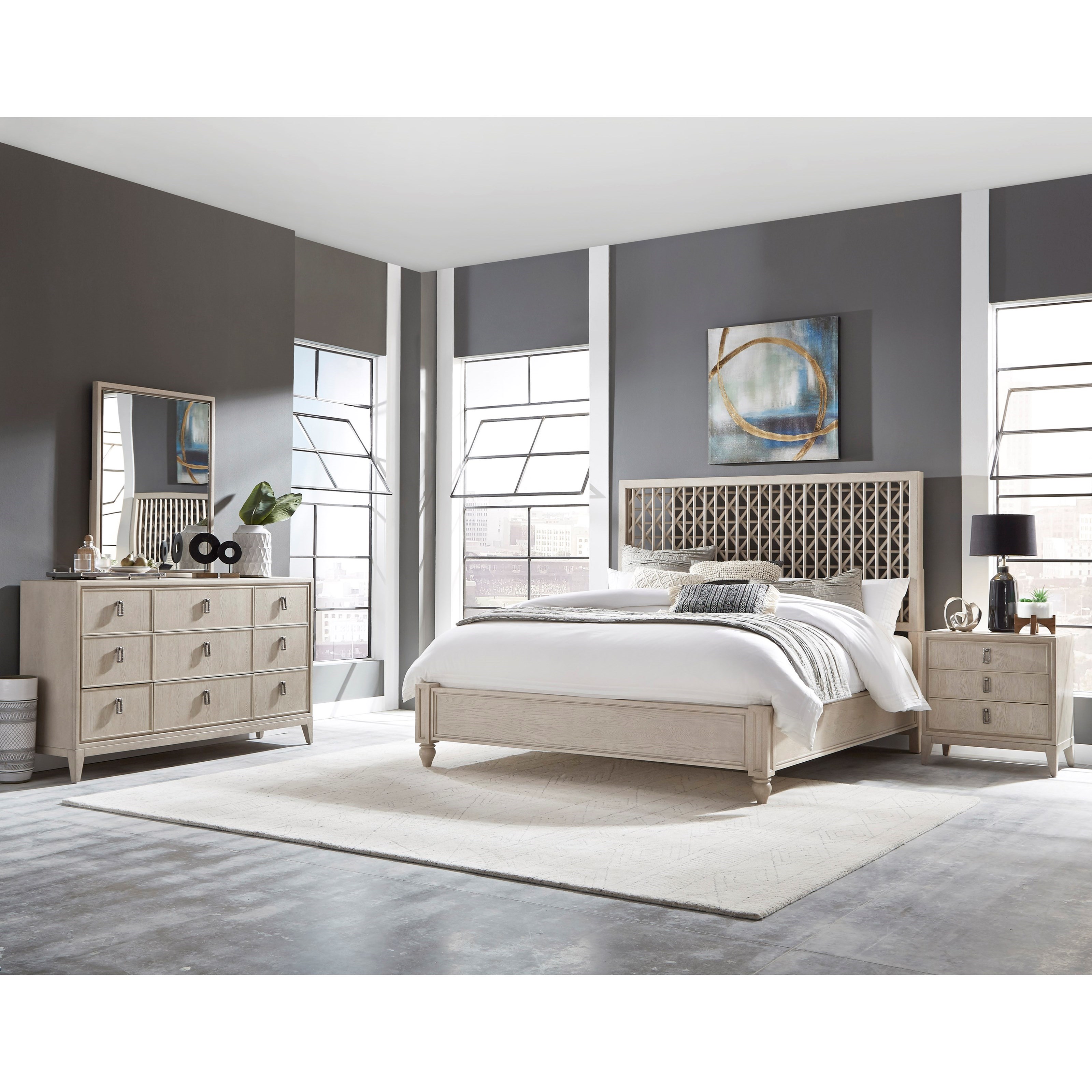 Pulaski Furniture Meyers Park Transitional King Low Profile Bed