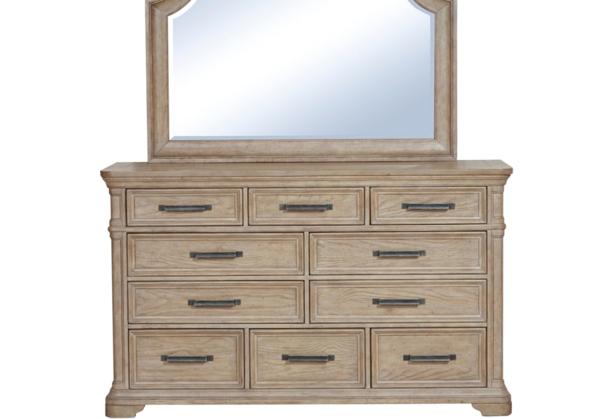 Pulaski Furniture Monterey Traditional 10 Drawer Dresser With Felt