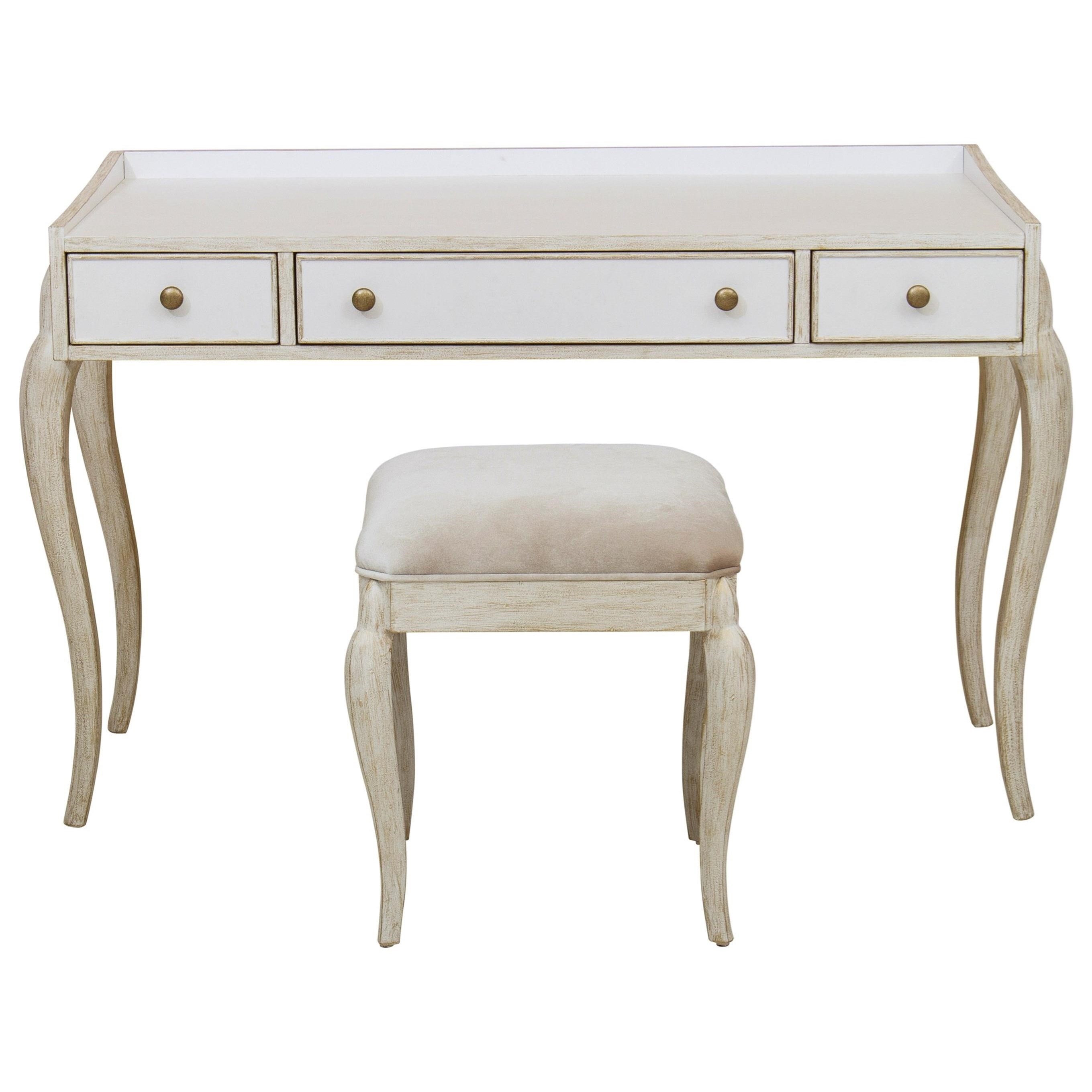 Pulaski Furniture Reece Glamorous 3 Drawer Writing Desk Lindy S