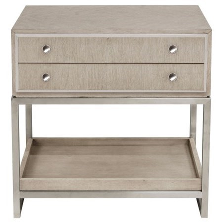 Pulaski Furniture Sutton Place Contemporary Open Nightstand With Usb Ports Westrich Furniture Appliances Nightstands