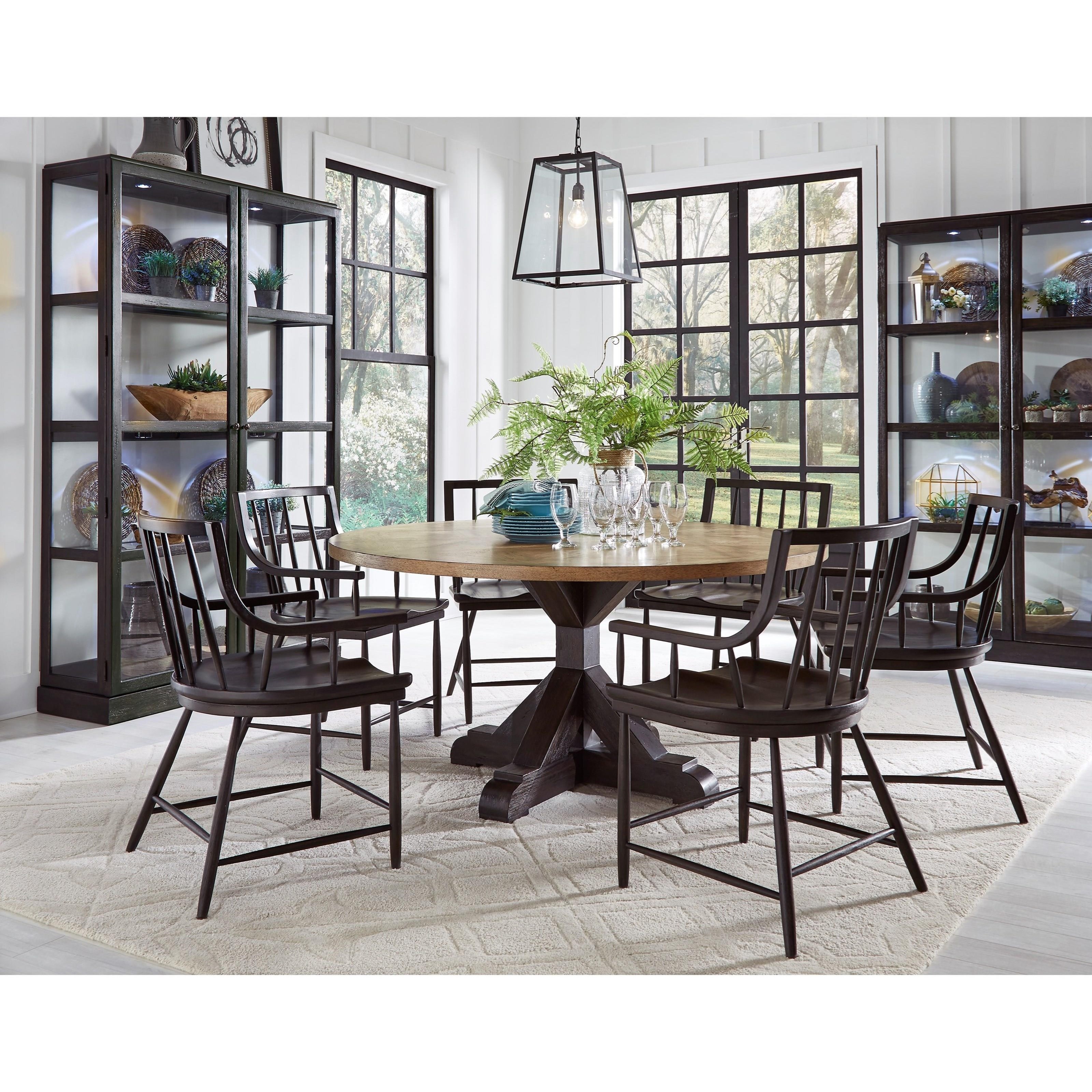 Pulaski Furniture The Art Of Dining P119200 Black Windsor Chair