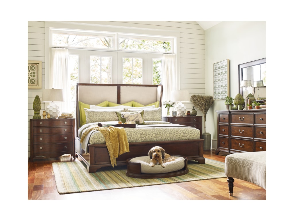 Rachael Ray Home UpstateQueen Upholstered Shelter Bed