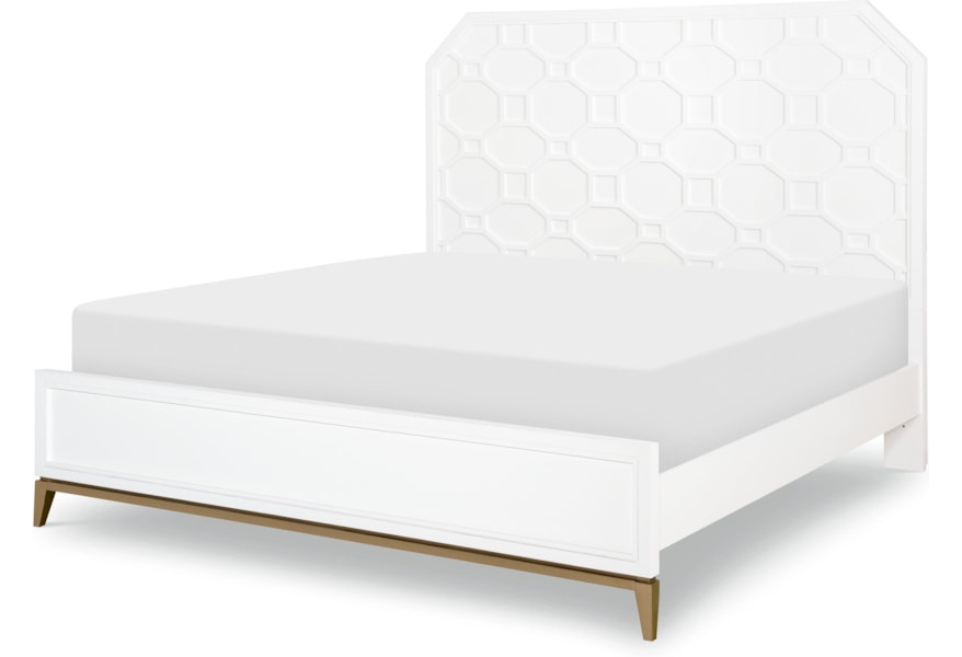 Rachael Ray Home By Legacy Classic Chelsea 9781 4105k Contemporary Queen Panel Bed With Gold Accenting Dunk Bright Furniture Platform Beds Low Profile Beds