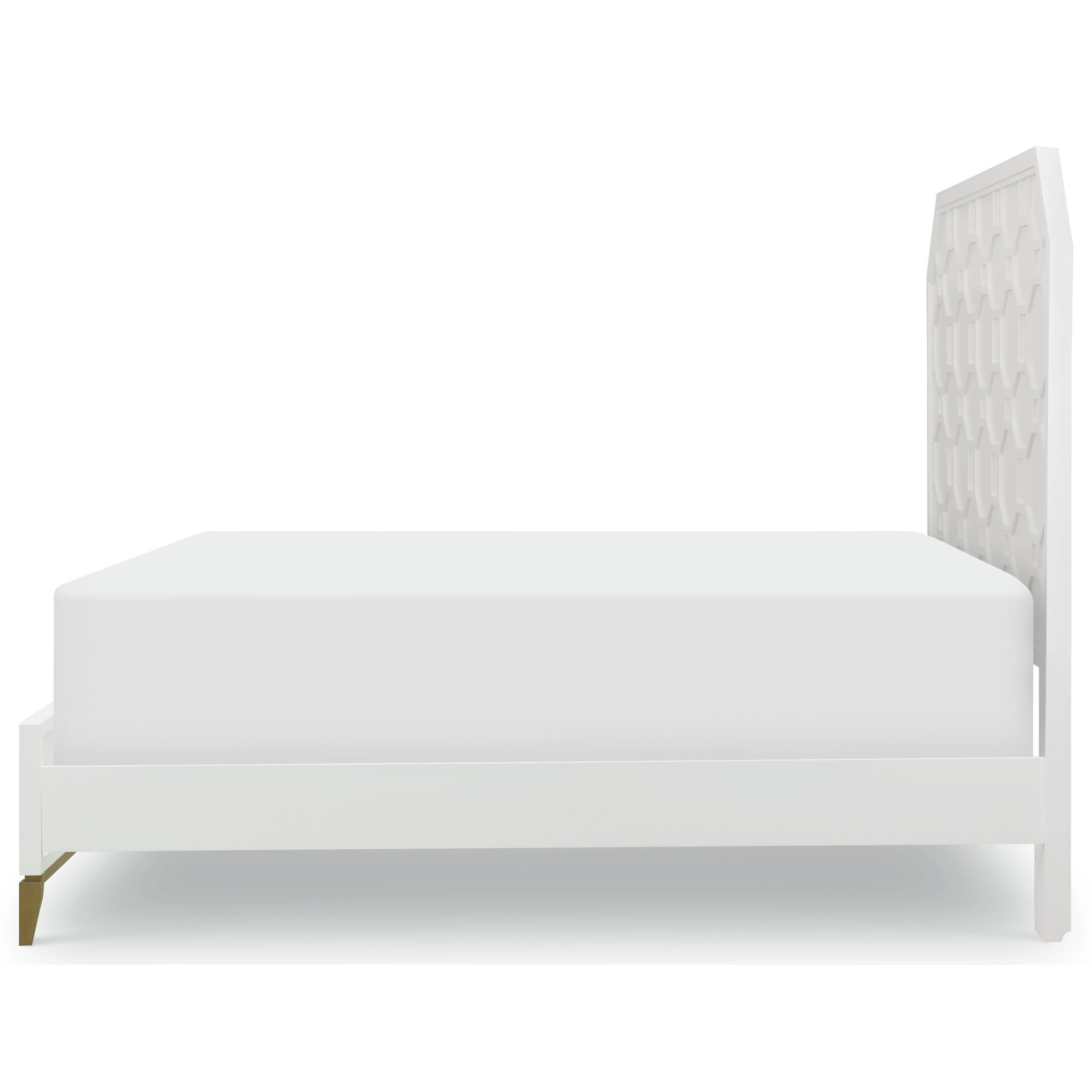 Rachael Ray Home By Legacy Classic Chelsea 9781 4105k Contemporary Queen Panel Bed With Gold Accenting O Dunk O Bright Furniture Platform Beds Low Profile Beds