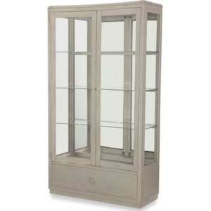 Rachael Ray Home By Legacy Classic Cinema Glass Door Display Cabinet With Mirrored Back Fashion Furniture China Cabinets