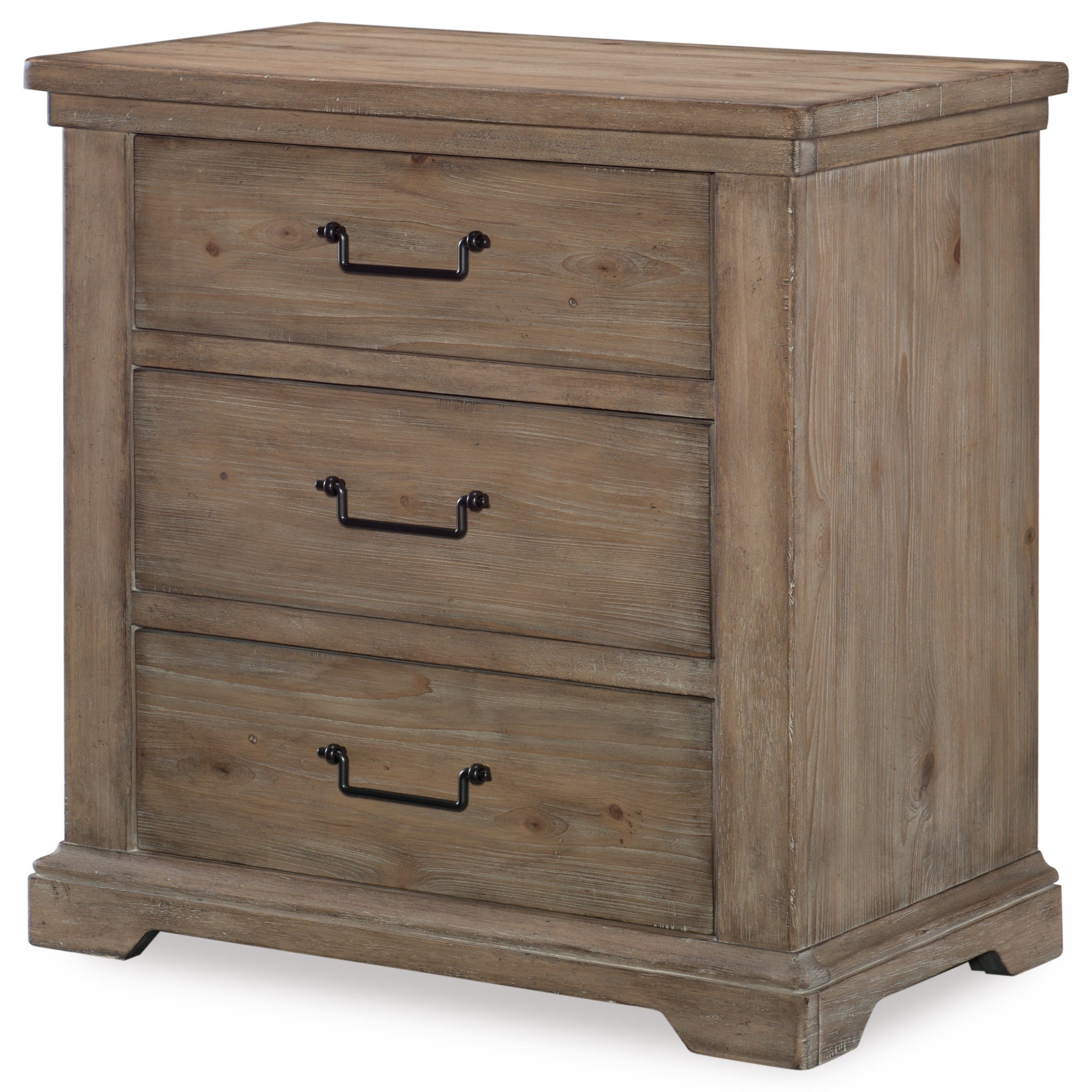 Rachael Ray Home By Legacy Classic Monteverdi 9863704 3 Drawer Night Stand With Outlet And Usb Port Pilgrim Furniture City Nightstands