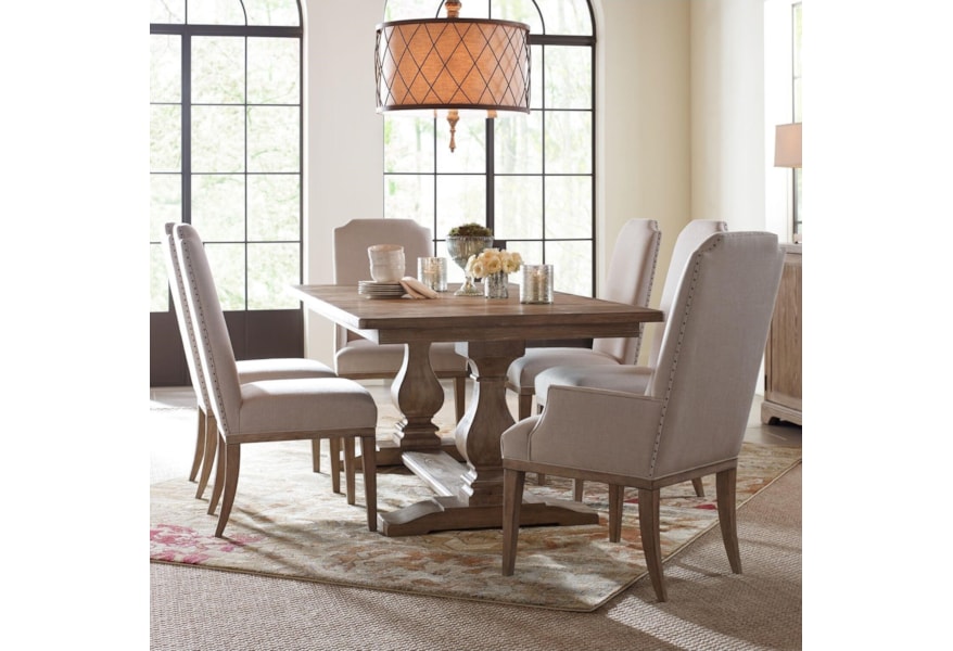 Rachael Ray Home By Legacy Classic Monteverdi 7 Piece Rectangular Table Set Pilgrim Furniture City Dining 7 Or More Piece Sets