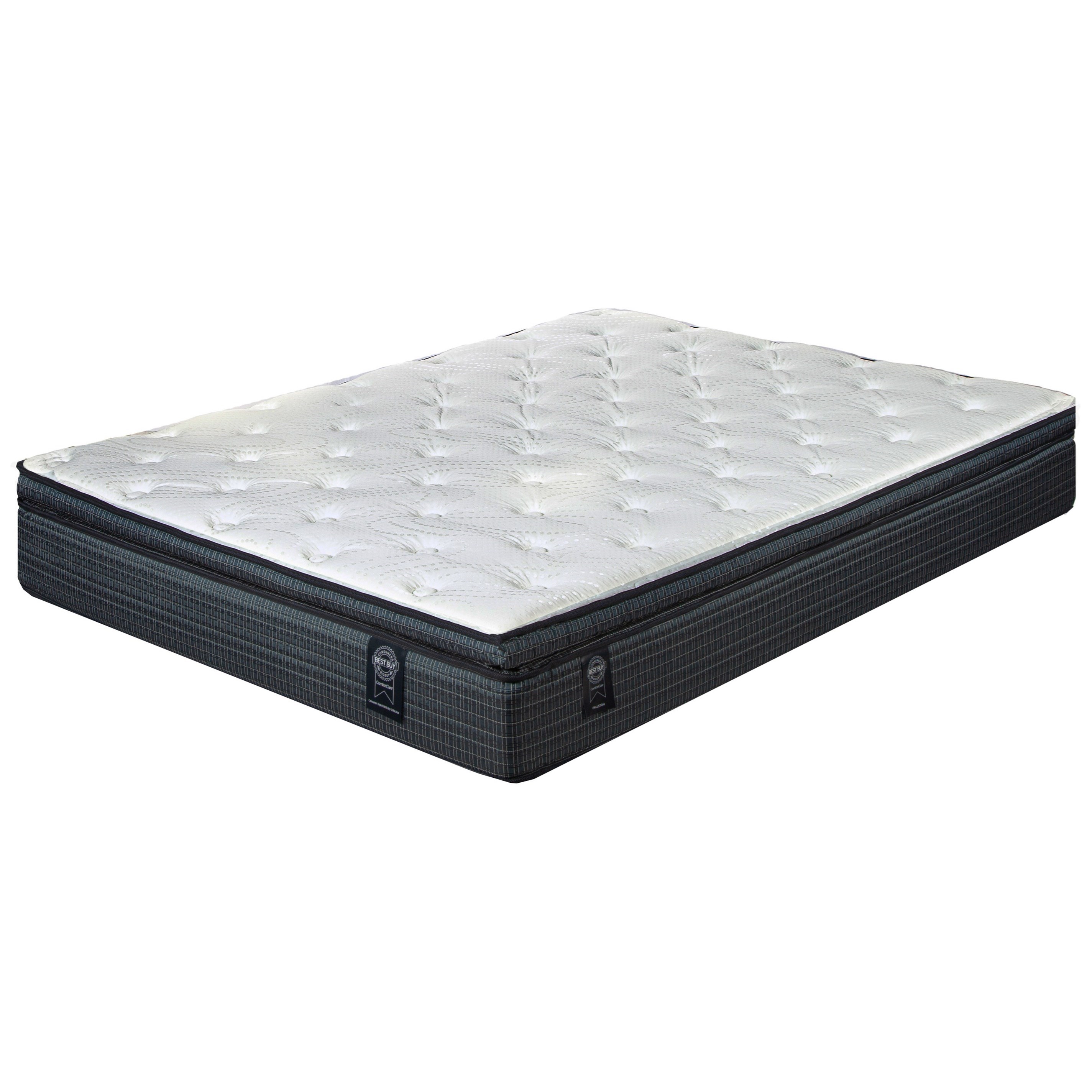 Restonic Atwood Pillow Top 3000133 1050 Queen Plush Pillow Top Innerspring Mattress Dunk Bright Furniture Mattresses