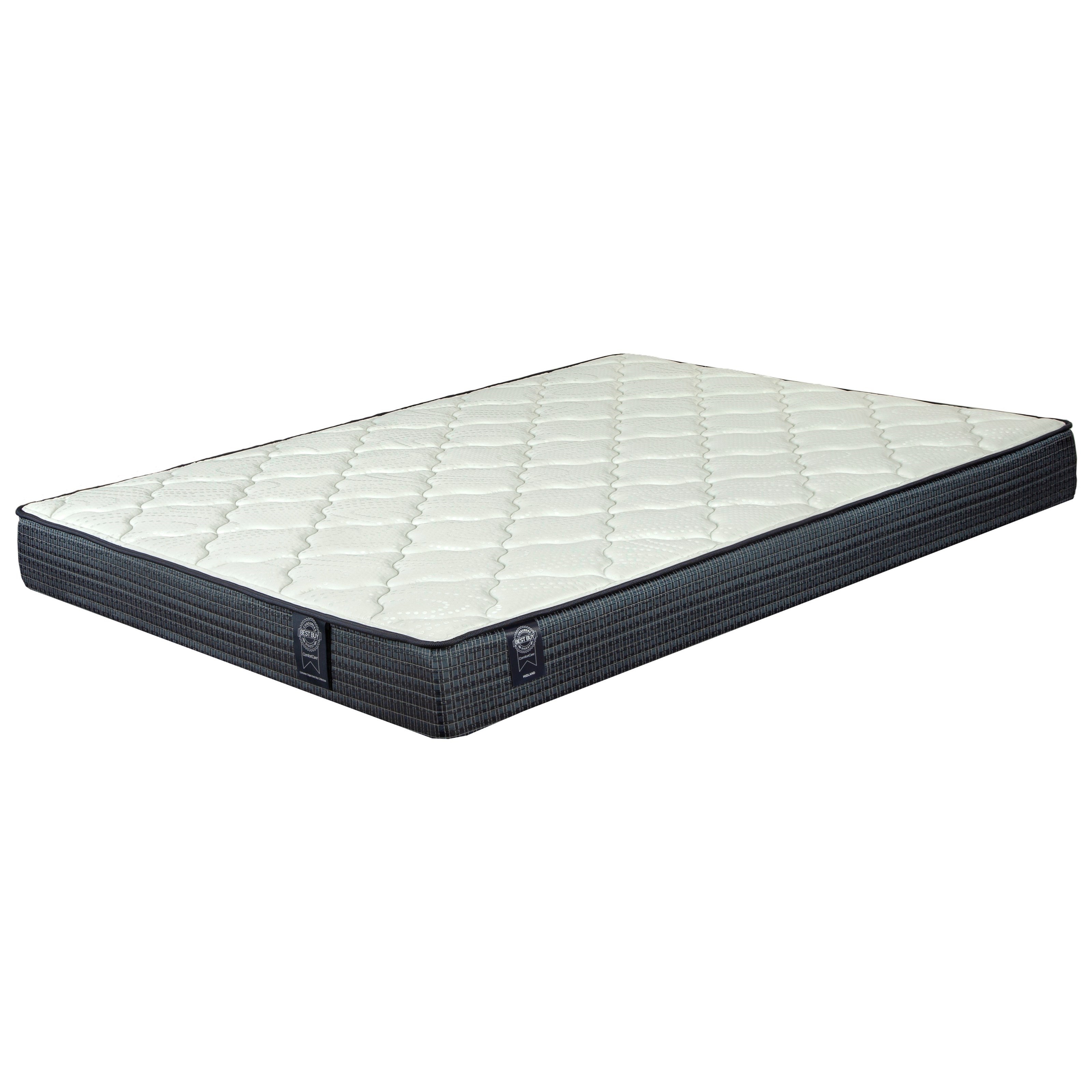Restonic Brookfield Plush 3000252 1010 Twin Plush Innerspring Mattress Dunk Bright Furniture Mattresses