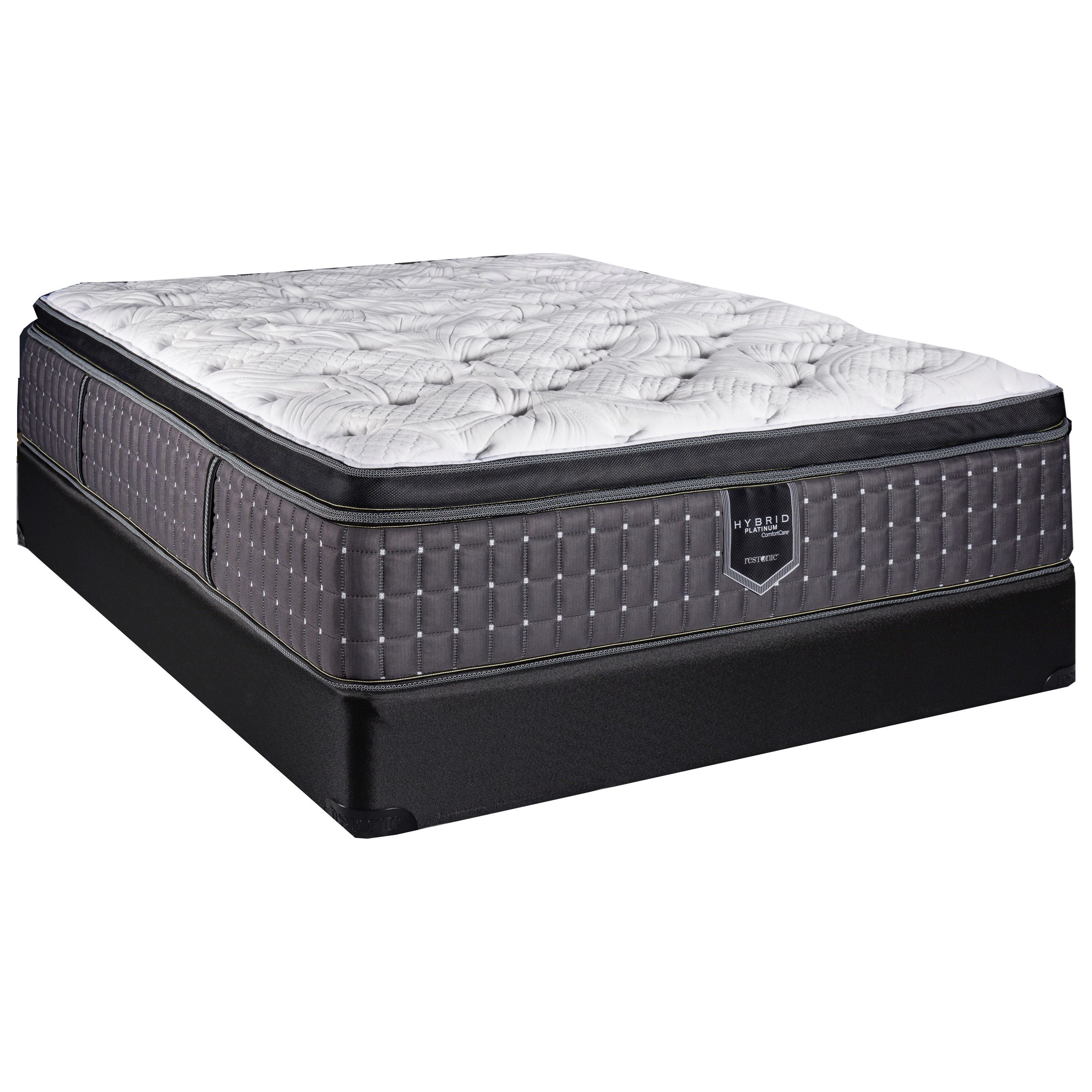 Restonic Cc Hybrid Platinum Parker Bt Plush King 16 1 2 Plush Box Top Hybrid Mattress And 9 Supreme Foundation Howell Furniture Mattress And Box Spring Sets