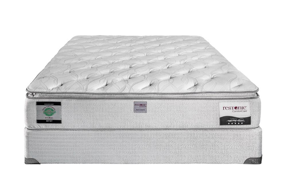 Restonic Addington Full Pillow Mattress And Foundation H L