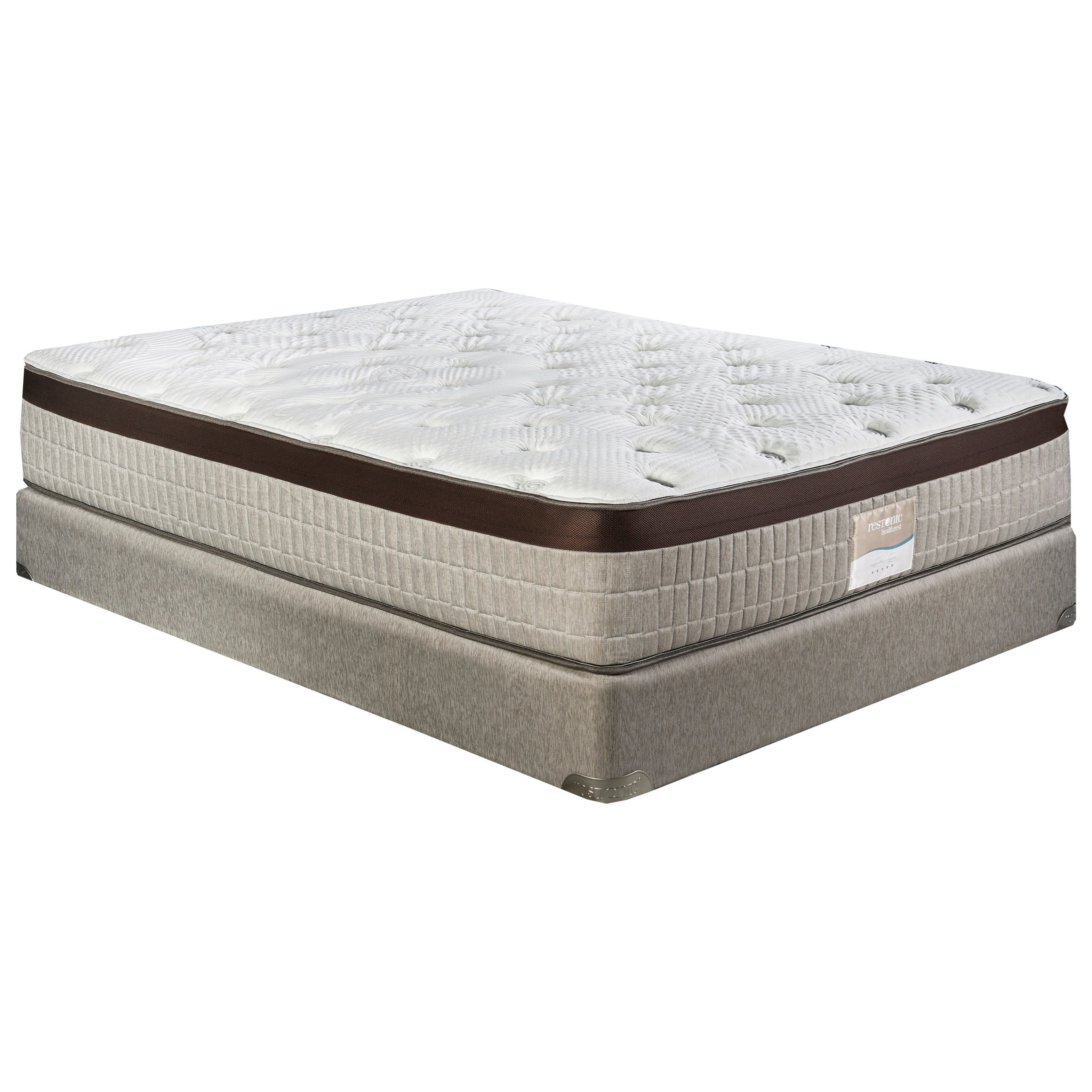 Restonic Healthrest Turin King 15 Luxury Firm Gel Memory Foam Mattress And Healthrest 9 Foundation H L Stephens Mattress And Box Spring Sets