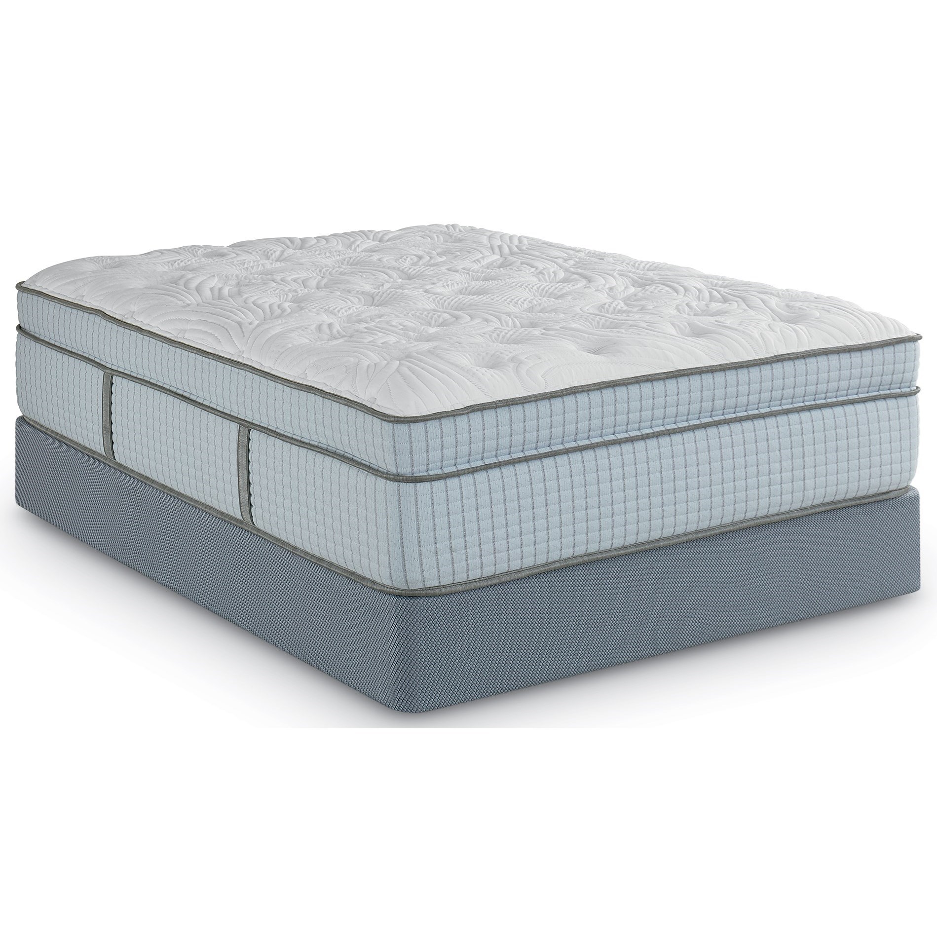 Restonic Scott Living Skye Eurotop By Restonic 5000104 1060 2x5000299 5020 King Coil On Coil Mattress And Scott Living Universal High Profile Foundation Catalog Outlet Mattress And Box Spring Sets