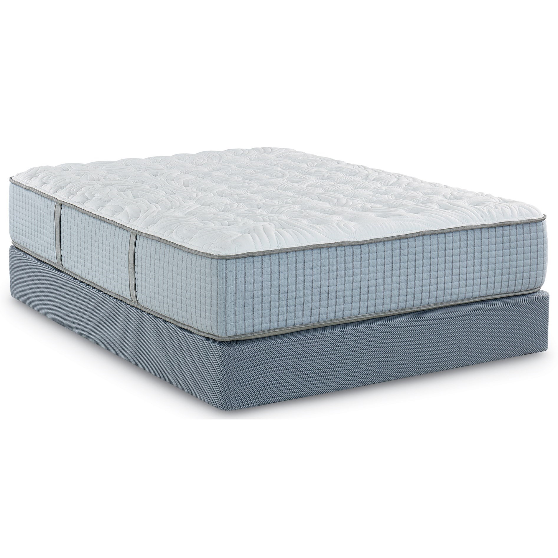 Restonic Scott Living Skye Firm By Restonic 5000141 1050 5000299 5050 Queen Firm Coil On Coil Mattress And Scott Living Universal High Profile Foundation Catalog Outlet Mattress And Box Spring Sets
