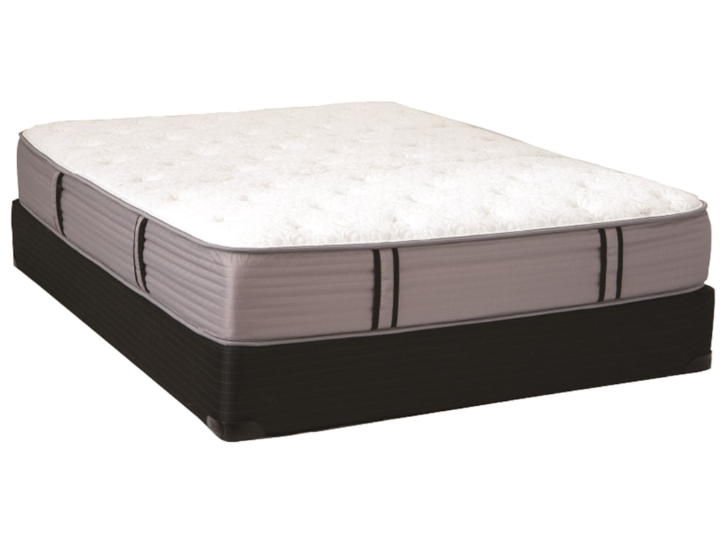 Sensi Comfort II Luxury Firm Queen Luxury Firm Innerspring Mattress and Premium Wood Foundation by Restonic at Darvin Furniture Sensi Comfort II Luxury Firm Queen Luxury Firm Innerspring Mattress and Premium Wood Foundation by Restonic at Darvin Furniture