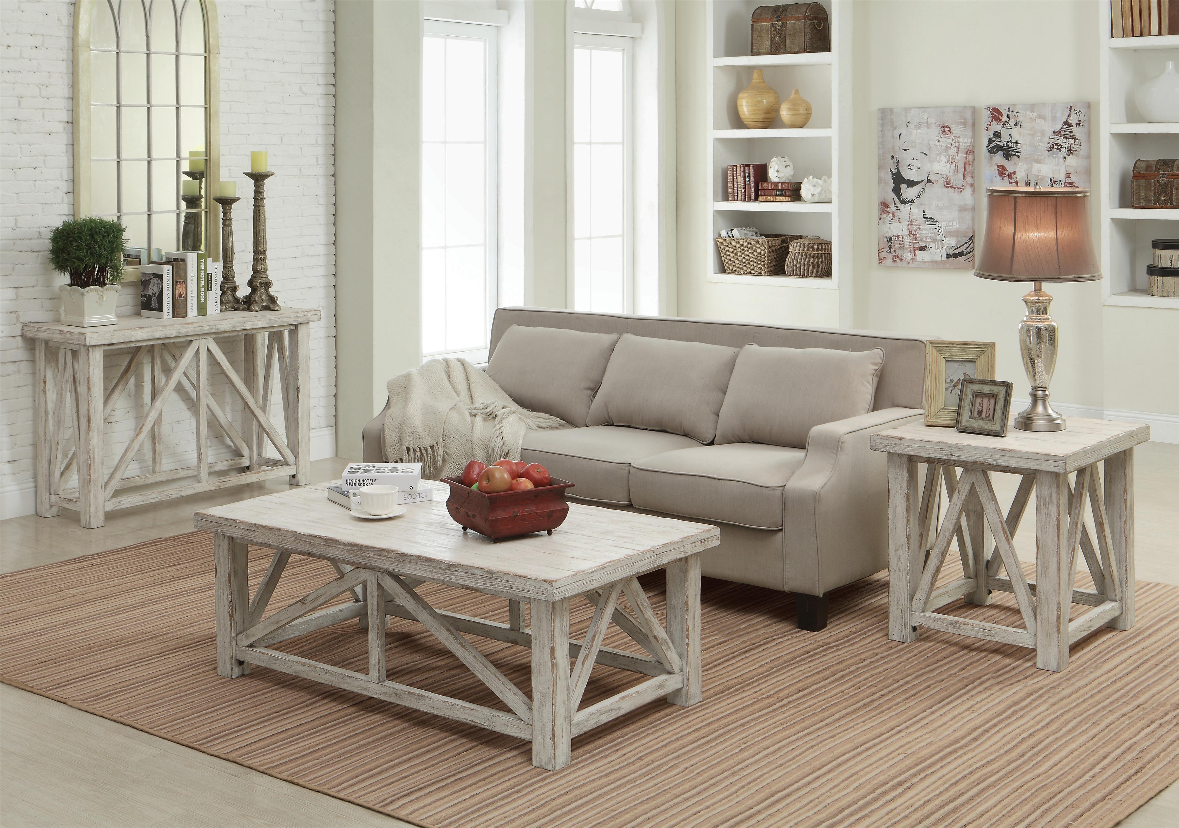 Riverside Furniture Aberdeen Cocktail Table With Block Feet