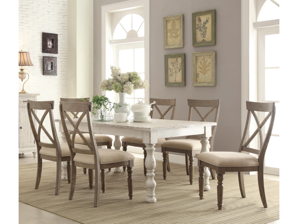 Riverside Furniture Aberdeen 7 Piece Farmhouse Dining Set Riverside Furniture Aberdeen 7 Piece Farmhouse Dining Set