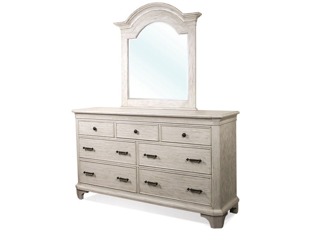 Riverside Furniture Aberdeen 7 Drawer Dresser And Arch Mirror Combo Riverside Furniture Aberdeendresser And Mirror Combo