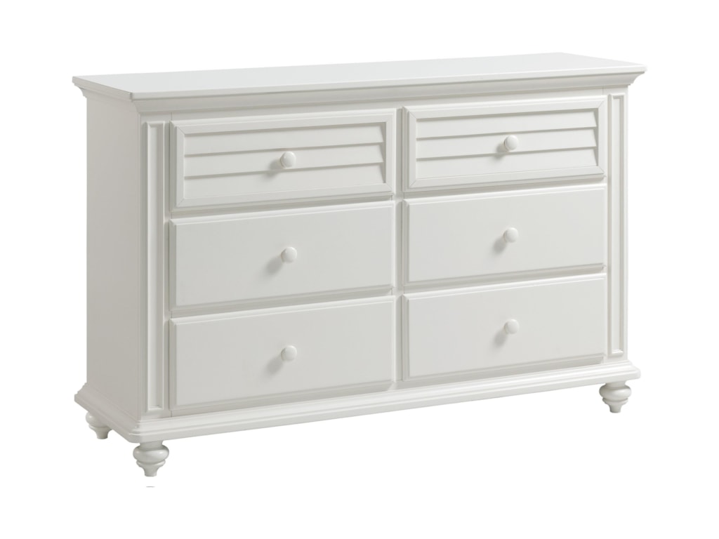 Riverside Furniture Avon Cottage 6 Drawer Dresser With Shutter