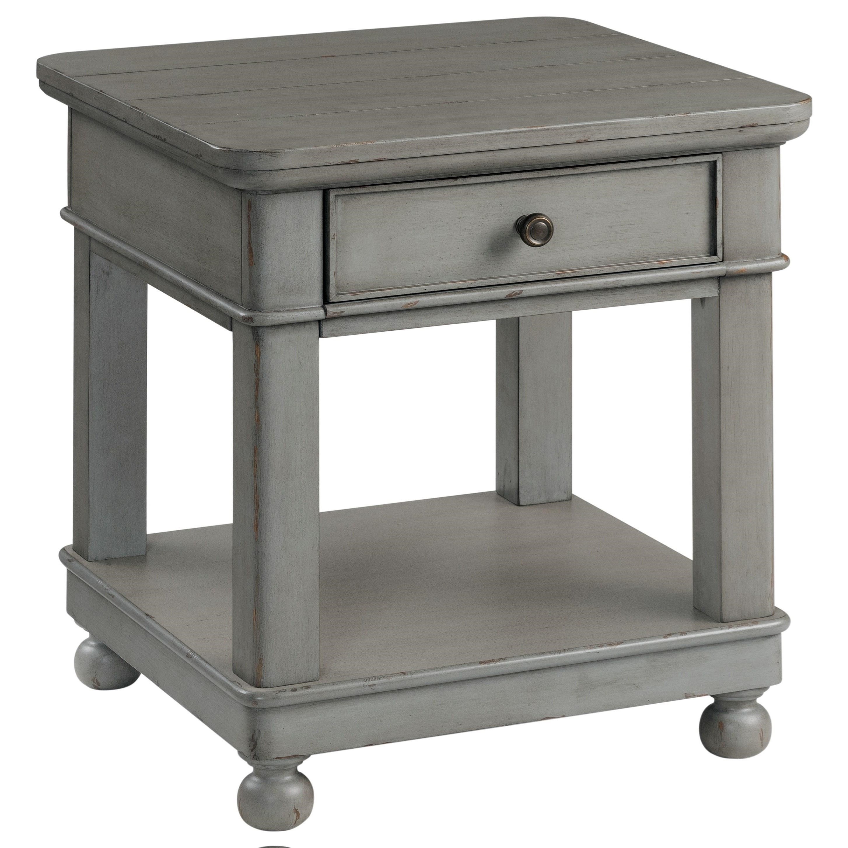 Riverside Furniture Bella Grigio Farmhouse Square End Table