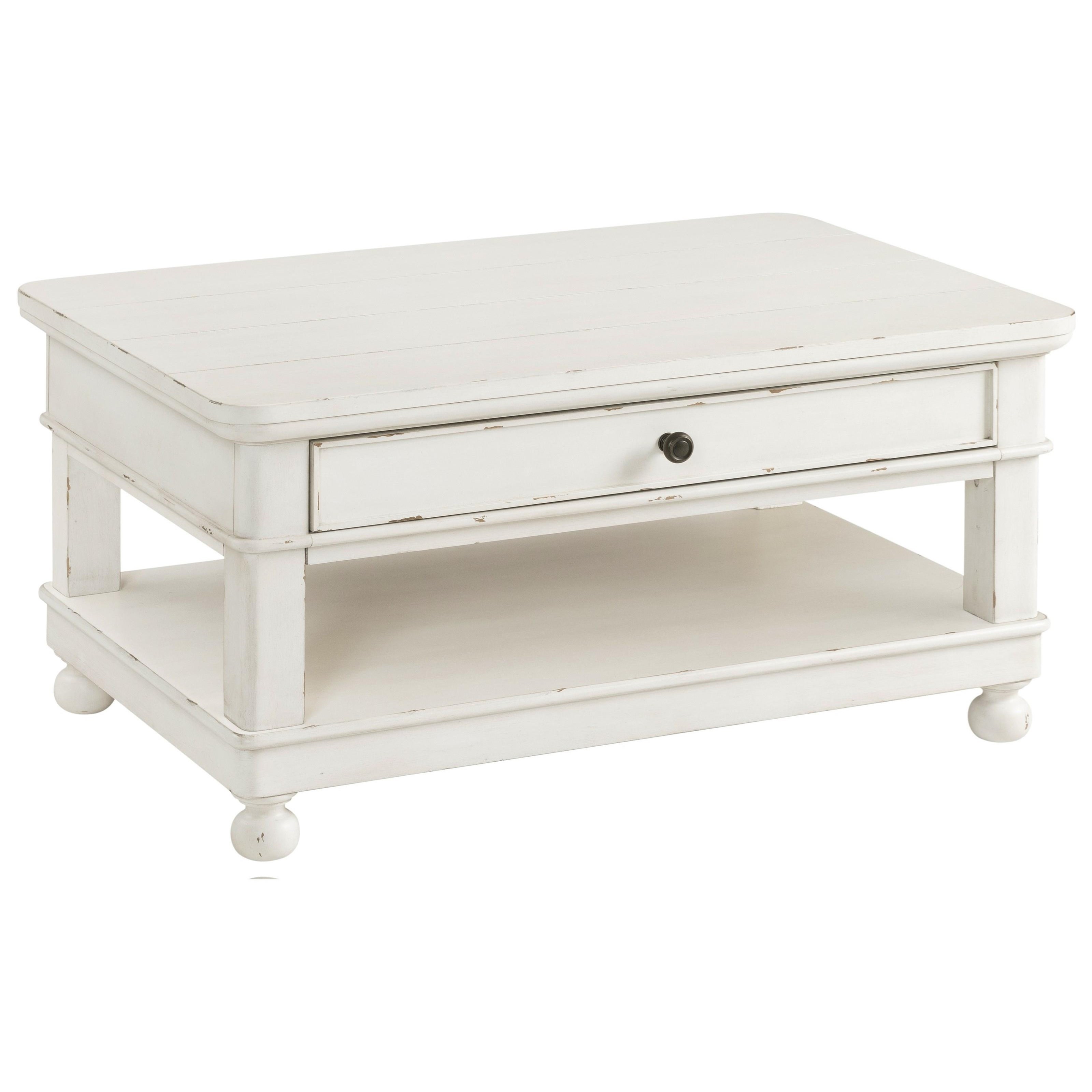 Riverside Furniture Bella Grigio 52902 Farmhouse Small Cocktail Table Nassau Furniture And Mattress Cocktail Coffee Tables