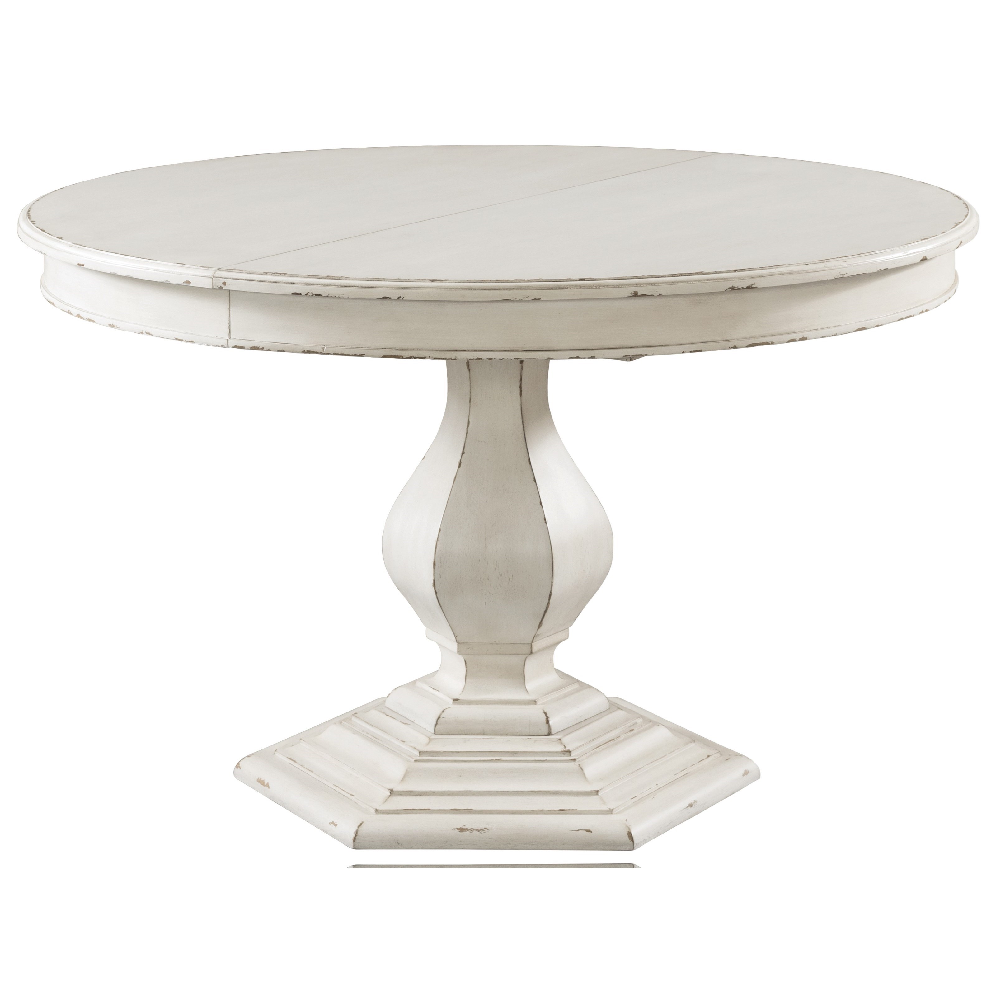 Riverside Furniture Bella Grigio Farmhouse Round Dining Table With