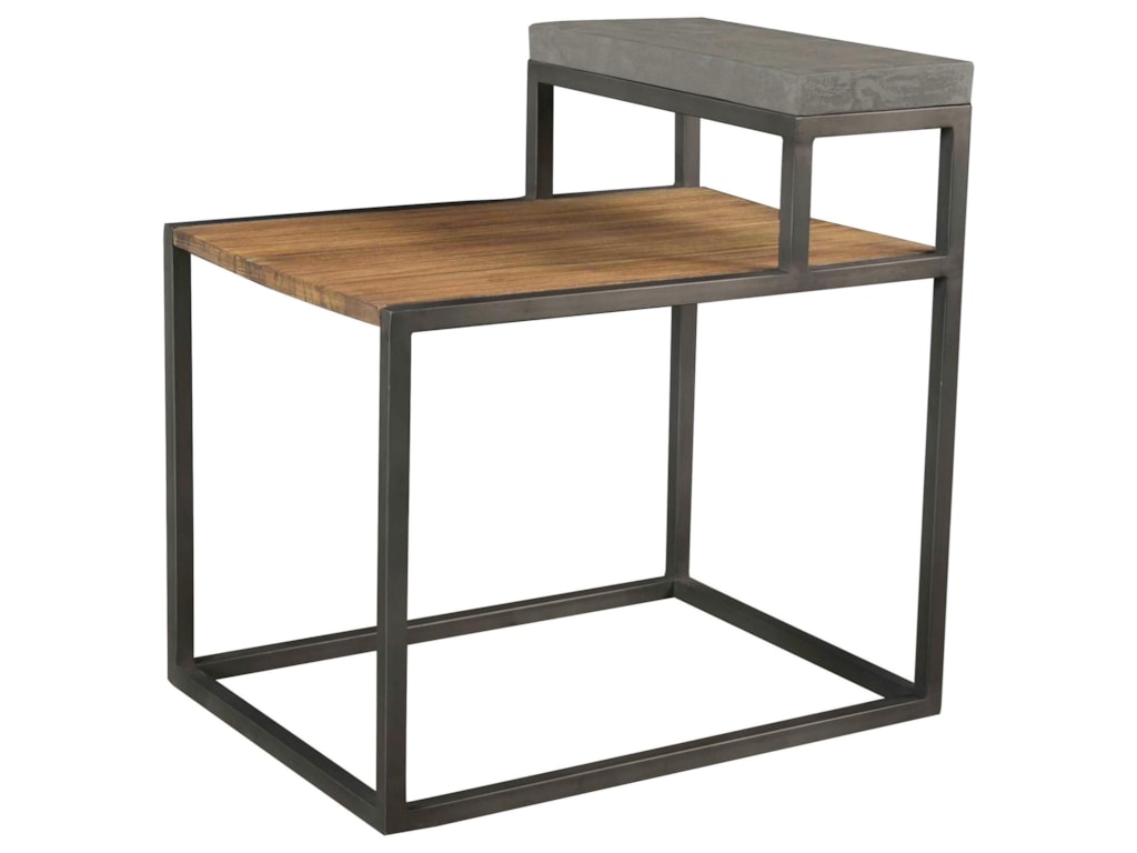 Riverside Furniture Bonnie 32908 Step Side Table With Bonnie Step Side Table With Faux Concrete Shelf By Riverside Furniture