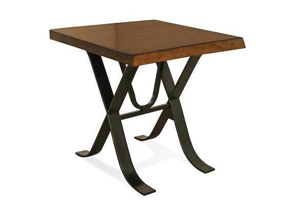 Riverside Furniture Boulder Casual End Table With Metal Legs And Riverside Furniture Boulderend Table