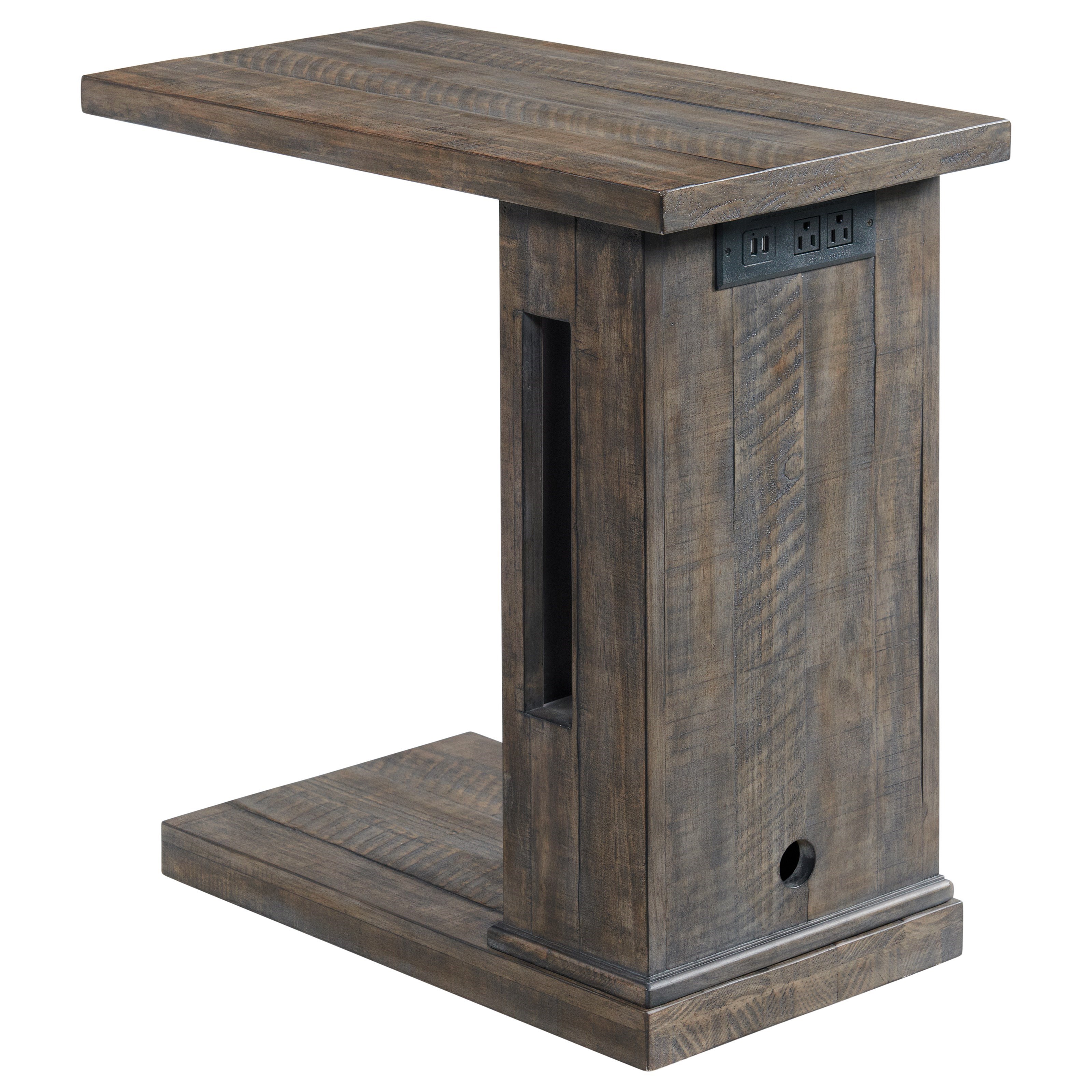 Riverside Furniture Bradford Rustic Traditional Chairside Table Wayside Furniture End Tables