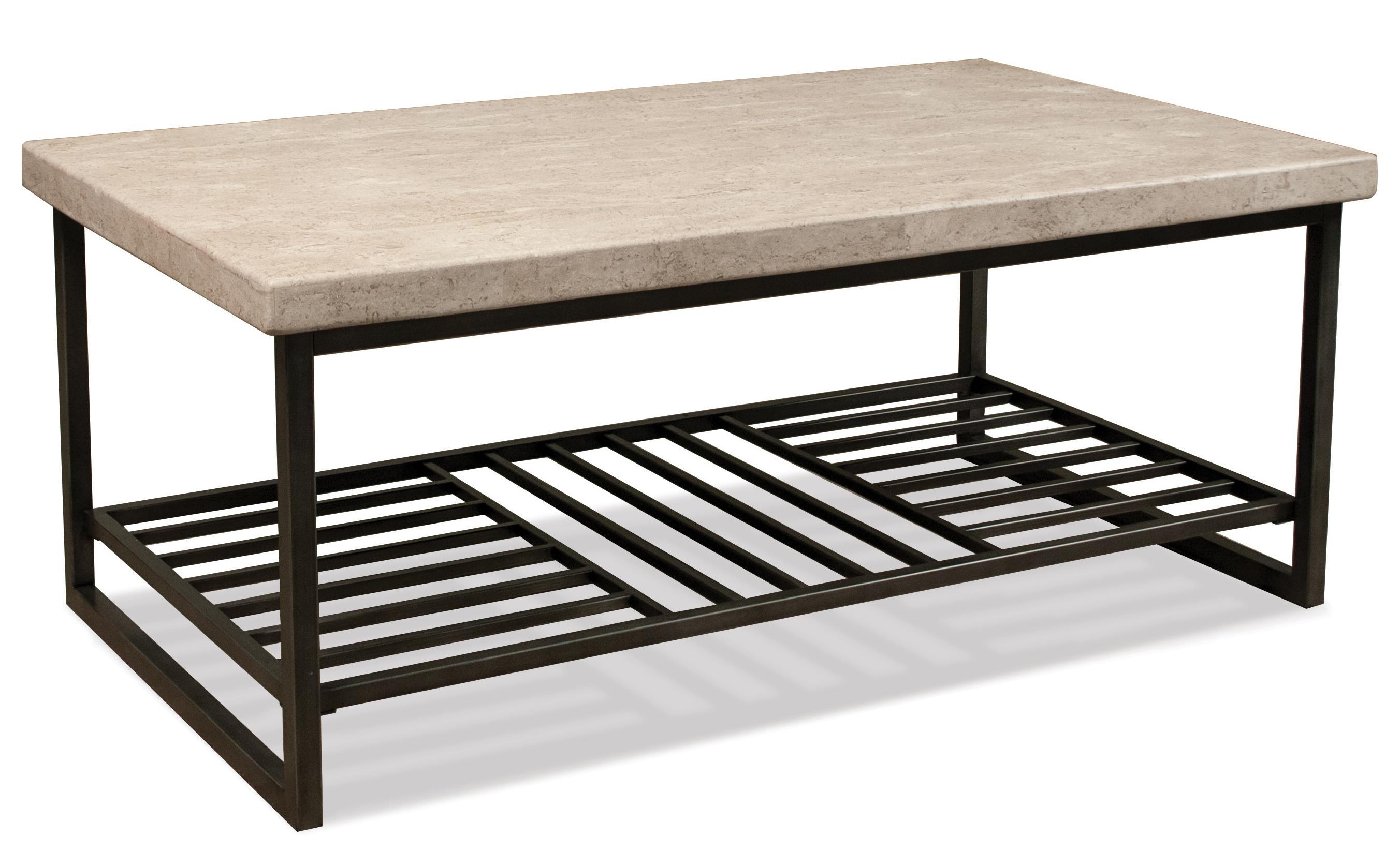 Riverside Furniture Capri 77702 Travertine Top Coffee Table